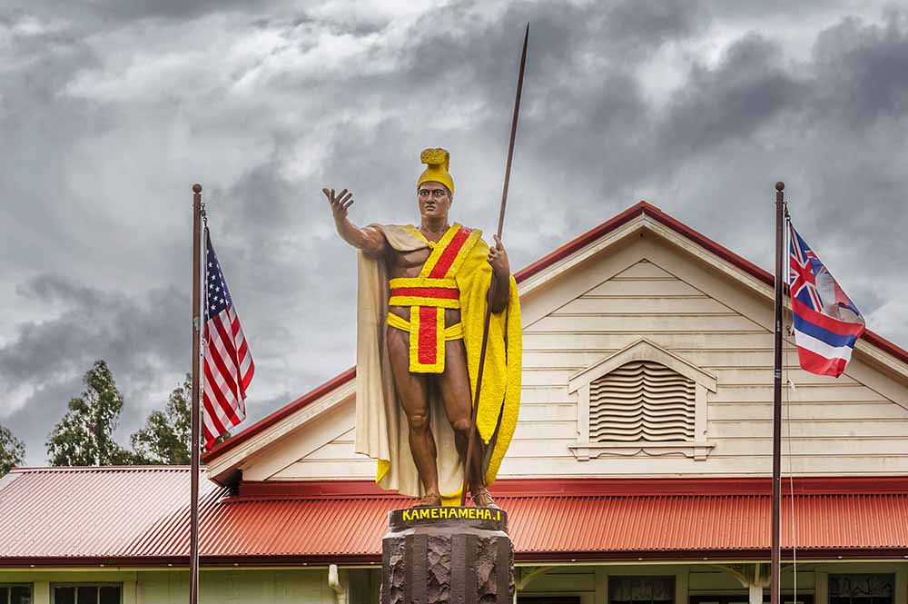King Kamehameha I statue in Kapaʻau, Hawaiʻi